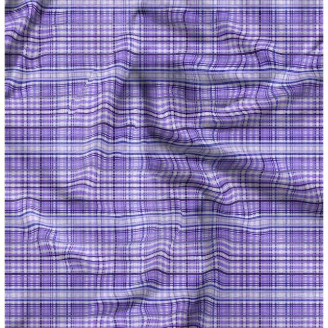 Soimoi Poly Georgette Fabric Plaid Check Print Fabric by The Yard 52 Inch Wide