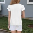 thumbnail image 5 of RXIRUCGD 2025 Vêtements d'Été pour Enfants Nouveaux T-Shirts d'Été pour Enfants Manches Raglan Manches Courtes T-Shirt Graphique Col Rond T-Shirt Filles Haut Décontracté, 5 of 5