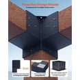thumbnail image 3 of VEVOR 6x6 Inch Pergola Bracket Kit Inner 5.5x5.5 3-Way Brackets 4 Pcs with 4 Bases, 3 of 9