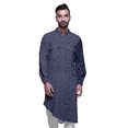 thumbnail image 1 of Atasi Kurta Traditionnel en Rayonne Imprimée à Col Mandarin pour Hommes Chemise Décontractée, 1 of 6
