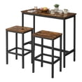 thumbnail image 4 of Dining Table Set, Bar Table and Chairs Set, Industrial, Rustic Brown and Black, 4 of 9