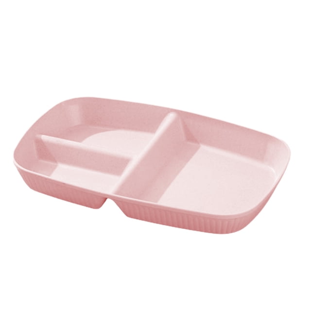 YIMWNYI Rectangular Compartment Tray, Party Tray, 3-Compartment Dinnerware, Easy to Clean Plastic Organizer, Thick Bottom Design, Multifunctional Tableware for Parties and Picnics