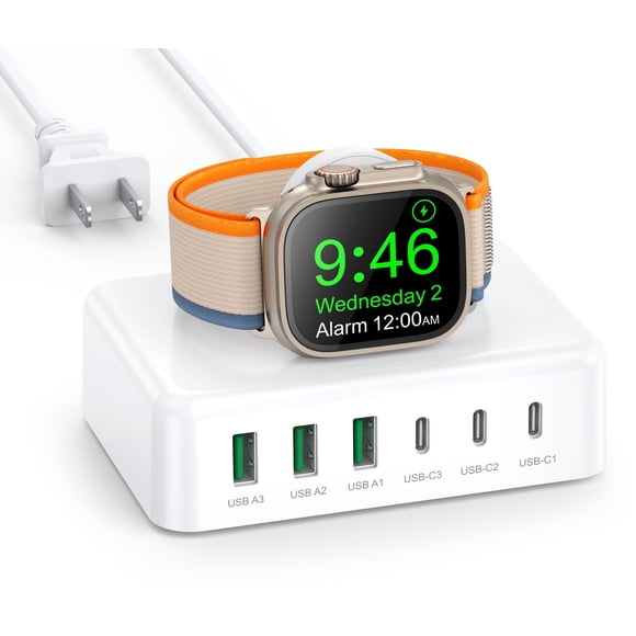 TAOHAI 125W 7 in1 Charging Station apple charger for iphone Fast Charging for Apple Watch, iPhone, iPad, AirPods