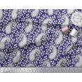 thumbnail image 3 of Soimoi Polyester Crepe Fabric Floral & Paisley Block Decor Fabric Printed Yard 52 Inch Wide, 3 of 3