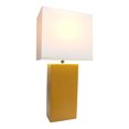thumbnail image 3 of Elegant Designs Modern Leather Table Lamp with White Fabric Shade, 3 of 4