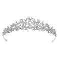 thumbnail image 1 of tredstone Exquisite Rhinestone Bridal Crown Retro Style For Elegance Retro Style Crystals Princesses Crown Silver, 1 of 6