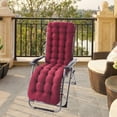 thumbnail image 4 of GROWTH TANK Coussins de Siège de Jardin Coussin de Fauteuil Inclinable en Polyester Doux Tapis Double Face Coussins de Siège de Chaise Unis Rouge A, 4 of 8