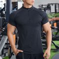 thumbnail image 1 of EOYWHK Chemises de Compression pour Hommes Été Décontracté Couleur Unie Col Rond Manches Courtes Gym Course Chemises Économies, 1 of 6