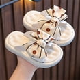 thumbnail image 1 of TopLLC Printed Girls Slippers With Large Bow And Thick Sole Two Fashionable External Slippers Kid Shoes, 1 of 3
