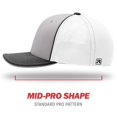 thumbnail image 3 of Richardson Pulse Sportmesh avec Casquette R-Flex, S-M, Gris-Blanc-Noir Tri, 3 of 6