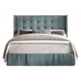 thumbnail image 3 of HMD Wilie Twin Tufted Upholstered Platform Bed, Blue, 3 of 3