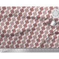 thumbnail image 3 of Soimoi Red Cotton Duck Fabric Floral Damask Printed Craft Fabric by the Yard 56 Inch Wide, 3 of 3