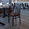 thumbnail image 2 of Bowery Hill Contemporary Restaurant Dining Chair in Black and Walnut, 2 of 9