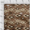 thumbnail image 2 of oneOone Tissu en Coton Flex Brun Ikat Matériel de Robe Tissu Imprimé Tissu au Mètre 40 Pouces de Large, 2 of 4