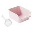 thumbnail image 3 of Tachiuwa Cat Litter Box Easy Carry High Sided Cat Litter Container Cat Toilet Sandbox pink, 3 of 9