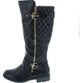 thumbnail image 4 of Forever Mango-21 Women's Side Zip Knee High Flat Riding Boots Black (10), 4 of 4