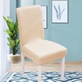 thumbnail image 3 of Dining Room Chair Cover Elastic Stretch Polyester Fleece Seat Slipcover with Secure Fit for Standard Chairs – Color 11, 3 of 5