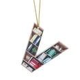 thumbnail image 1 of Book Lovers Heart Shaped Bookshelf Pendant Acrylic Ornament, 1 of 5