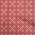 thumbnail image 1 of oneOone Cotton Flex Red Fabric Asian Block Floral Craft Projects Decor Fabric Printed By The Yard 40 Inch Wide, 1 of 4