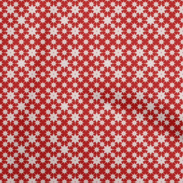 oneOone Cotton Flex Red Fabric Asian Block Floral Craft Projects Decor Fabric Printed By The Yard 40 Inch Wide