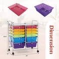 thumbnail image 3 of Costway Chariot Roulant à 12 Tiroirs Rangement Multicolore pour Scrapbooking Papier Bacs d'Organisateur de Studio, 3 of 10