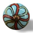 thumbnail image 2 of Knob-it 676685032942 Ensemble Vintage de Boutons Ronds Peints à la Main - Bleu et Brun - Lot de 12, 2 of 3