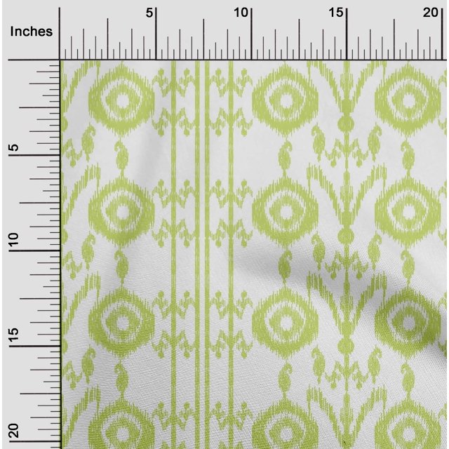 oneOone Viscose Chiffon Fabric Paisley|Stripe & Circle Ikat Decor Fabric Printed BTY 42 Inch Wide