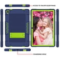thumbnail image 2 of Mignova for Lenovo Tab P11 Case,Heavy-Duty Drop-Proof Shock-Resistant Rugged Protective case(with Stand) for Lenovo Tab P11/P11 Plus 11 inch Tablet+Screen Protector(Navy/Green+1 Pack), 2 of 7