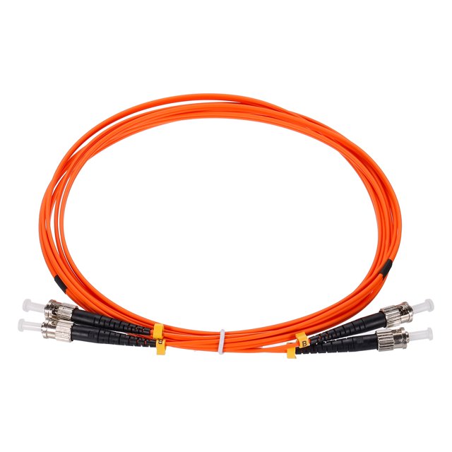 Unique Bargains Câble de Patch de Fibre 3 Mètres 9,8 Pi Multimode ST-ST OM1 LSZH à Fibre Optique Orange pour Émetteur-Récepteur Réseau, 1 Pcs