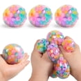 thumbnail image 1 of Soft Rubber Bead Stress Reliever Sphere, Colorful Interior For Hand Exercise, Durable Sensory Ball For Focus Improvement, 1 of 8