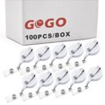 thumbnail image 1 of GOGO 50 PCS Retractable Badge Reel Name Tag Holder Reel Key Clip-Solid White-100 pcs, 1 of 8