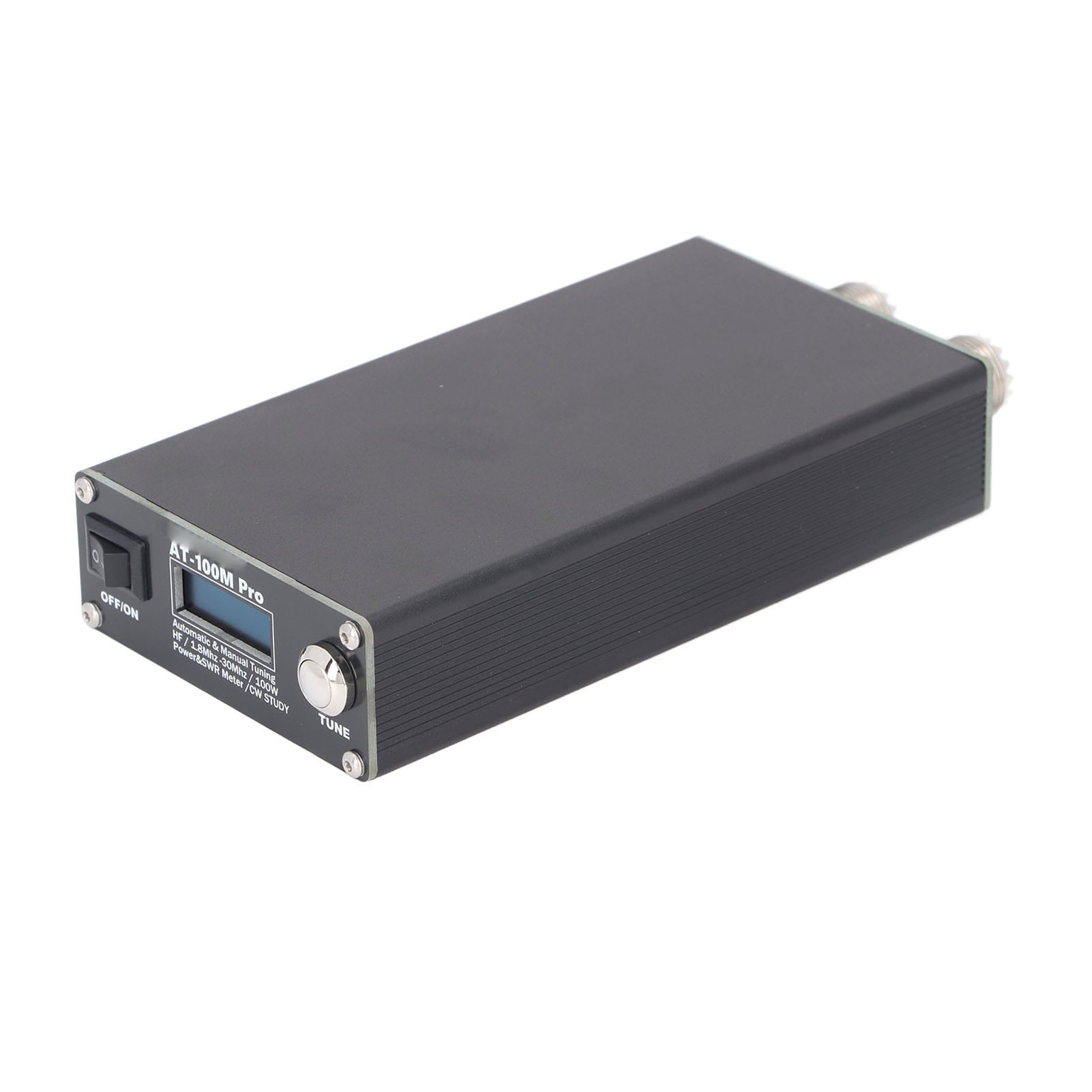 Tuner d'Antenne, Wattmètre SWR Compact Multifonctionnel 2 Modes de Réglage 100W Prise Casque 3.5mm 6 Interfaces de Statut Supportées pour Antenne