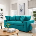 thumbnail image 1 of Modway Commix 2 Piece Down Filled Overstuffed Sectional Sofa Set in Teal, 1 of 6