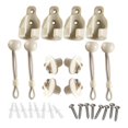 thumbnail image 4 of Siruishop 16Pcs Blinds & Shades Bungee Tie Down Ropes Set Universal Fixing Accessories White, 4 of 8