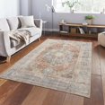 thumbnail image 5 of La dole rugs blue terra multicolor boho geometric floral washable cotton area rug 4x6 boho flat weave Turkey, 5 of 5