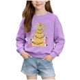 thumbnail image 2 of Cowsor Chandails pour Filles Enfants Mignon Graphique Col Rond Chandail à Enfiler Hauts Noël Manches Longues Chemises de Fête, 2 of 6