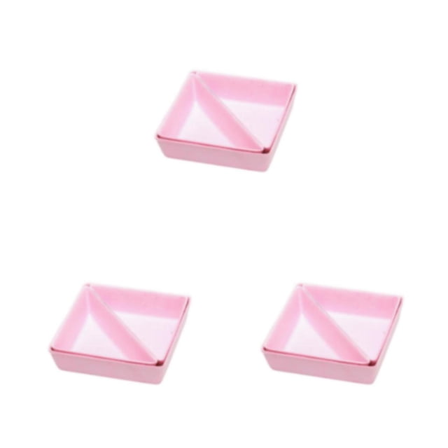 QualitChoice Home Hotel Felt Keys Tapes Phone Watch Storage Box Living Room Drawer Pens Remotes Jewellery Organizer Container Pink 3PCS