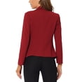 thumbnail image 3 of INSPIRE CHIC Blazer de Tailleur Extensible pour Femme à Col à Revers pour le Travail au Bureau Petit Bourgogne, 3 of 5