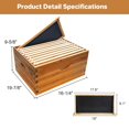 thumbnail image 3 of 10-Frame Deep Brood Box, Wax Coated Bee Hives Deep Box with Beehives Frames and Wax Foundations, Langstroth Hive Body Brood Box for Beekeeping Supplement, 3 of 8
