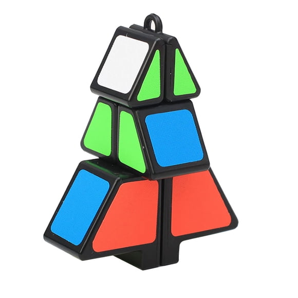 Puzzle Xmas Puzzle Ultra-Smooth 1X2X3 Cube, ABS Material, Recyclable Tasteless, Christmas Tree Shape, For Ages 3+, Reduces Stress, Can Hang on Bag/Christmas Tree