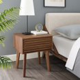 thumbnail image 1 of Modway Render Table d'Appoint Ou Table de Nuit Mi-Siècle Moderne en Noyer, 1 of 3