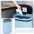thumbnail image 4 of 13 Gallon Kitchen Trash Can Automatic Stainless-Steel Garbage Can with Touch-Free & Motion Sensor, Anti-Fingerprint Mute Designed Brushed Waste Bin for Home, Blue, 4 of 10