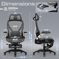 thumbnail image 2 of Ergonomic Office Chair with Footrest  Big and Tall Home Desk Chair with Flip-Up Arms  Adjustable Adaptive Lumbar Support  Back Rolling Computer Chair  Swivel Gaming Mesh Chairs, 2 of 9