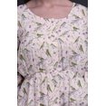 thumbnail image 3 of Bimba Blanc Bleu Baies et Oiseau Flowerpecker Tunique pour Femme Haut à Manches Longues Boutonné Imprimé Courte Robe Décontractée-X-Grand, 3 of 7