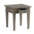 thumbnail image 3 of Carlton Table d'Appoint Carrée Transitionnelle en Bois Massif 18 Pouces de Large Gris Ferme, 3 of 5