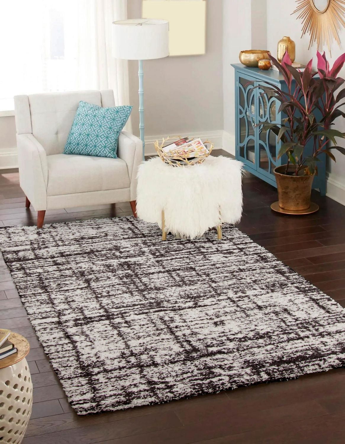 ECARPET Colton Contemporary/Modern, Plush & Shags Area Rug for Living Room, Bedroom, Dining Entrance, Hallway and More.