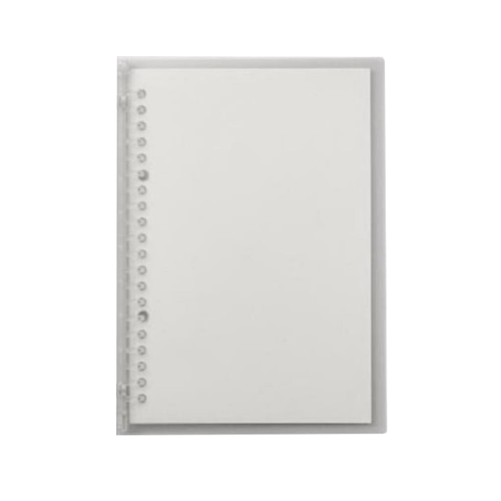 Transparent A5 Refillable Notebook 20 Rings/Holes Loose Leaf Binder Flexible Waterproof PP Cover 30 Sheets Ruled Lined Paper Refillable Binder for Office Home School Students Supplies