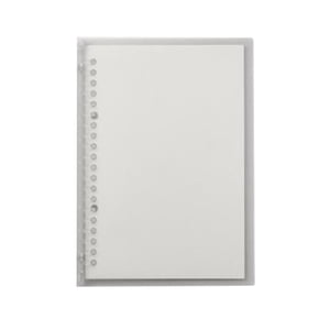Transparent A5 Refillable Notebook 20 Rings/Holes Loose Leaf Binder Flexible Waterproof PP Cover 30 Sheets Ruled Lined Paper Refillable Binder for Office Home School Students Supplies