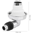 thumbnail image 3 of Khall Floor Drain Connector, Washing Machine Floor Drain Joint PVC Chromeplate Sealing Floor Drain Connector, 3 of 8