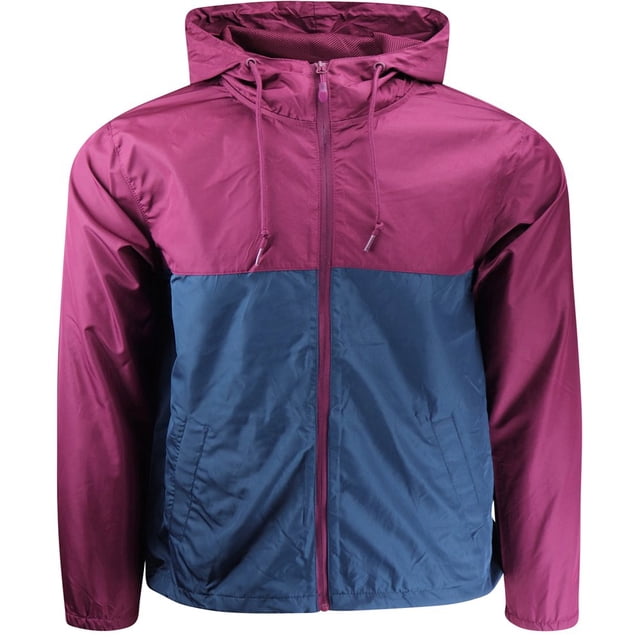 ShirtBANC Men‘s Windbreaker Jacket Hooded Lightweight Water Resistant Raincoat